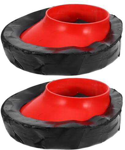 SEWACC 2pcs Toilet Flange Repair Kit Offset Toilet Ring Seal Leakproof Rubber Gasket for Bowl Repair Easy Installation Home Bathroom Flange Replacement