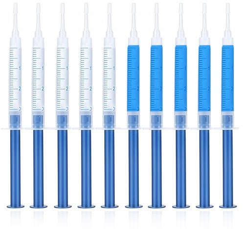 10 ricariche di gel sbiancante per denti da 3 ml,Teeth Whitening gel,Gel Sbiancante Denti Professionale,Sbiancare i Denti Velocemente gels,Rimuovere Rapidamente Macchie,tonalità più bianche