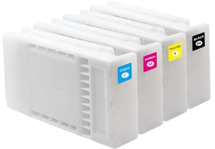 Kompatibel for Epson, 1Set 4 Farben T41W2 T41W3 T41W4 T41W5 Tinte Patrone for T3470 T3475 T5470 T5475 Drucker mit Pigment Tinte Chip