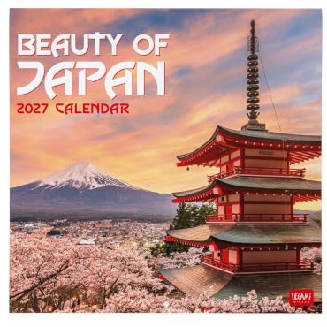 Legami 2027 års kalender för vägg, Japan, stor väggkalender, 12 månader och årsplanerare, 6 språk, anteckningsplats, stjärntecken, internationella helgdagar, 30 x 29 cm