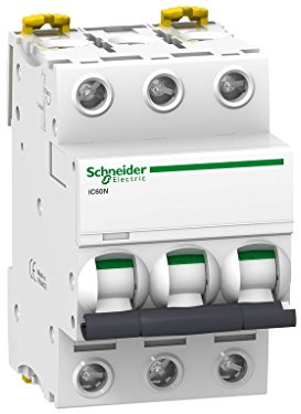 Schneider Electric A9F74101 Thermo-Magnetischer Sicherungsautomat iC60N, 1P, 1 A, C Kurve (Schalter), weiß