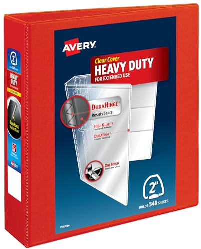 Avery 79803 3-Inch Non-Stick Ring Binder - Navy Single Pack 2 red
