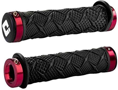 ODI X-Treme Lock-On ATV Hand Grips - Black/Red Clamps/One Size