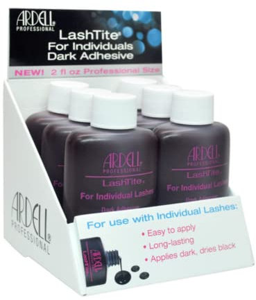 Ardell Pegamento Pestañas Postizas Individuales Negro | Lashtite Dark Adhesive 59ml | Display con 6 Unidades