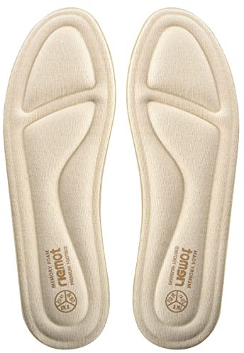 riemot Semelles Chaussures Confort Homme et Femme, Semelle Memoire de Forme Offrant de Superbes Absorption des Chocs et Amortissantes, Coussinet Chaussure pour Toutes Les Chaussures Femme Beige EU 40