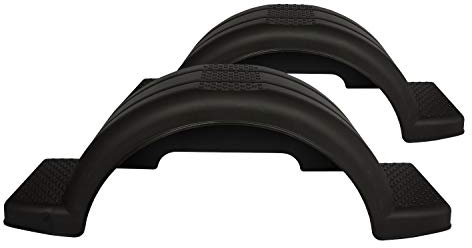 DOMAR Kit de deux garde-boue simples 13 à 14 pouces en plastique pour remorque bateau 950 x 240 mm passage de roue plat protection anti-boue robuste résistant à l'eau salée