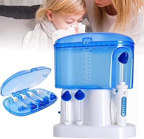 CEEBUS Enjuague Nasal eléctrico con irrigación de Lavado Nasal, máquina de Limpieza de Nariz de 1000 ml con 4 boquillas, Limpiador de Lavado Nasal para Alivio de alergias y sinusitis