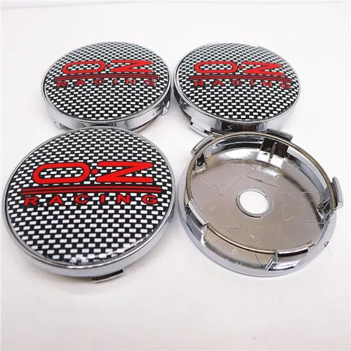 4 Stück 60mm Abzeichen Radnabenkappen Radnaben-Zierkappen für OZ Racing Anti Rost Autoteile dekorative Accessoires Nabendeckel Felgen Kappen,G