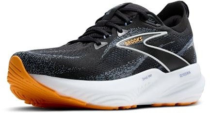 Brooks Men’s Glycerin 22 Neutral Running Shoe - Black/Country Blue/Orange Pop - 13 Medium