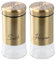 Chstarina 2 Stück 150ml Gold Salz Pfeffer Shaker, Gewürzstreuer aus Glas und Edelstahl, Salz und Pfefferstreuer Klein Set, Gewürzstreuer Gold für Haus, Küche, Restaurant, BBQ