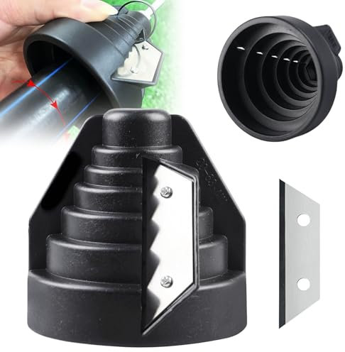 WANDGU Kunststoffrohr Fasenwerkzeug: Entgratungswerkzeug, Handentgrater für 20, 25, 32, 40, 50 und 63mm Kunststoffrohre,PE-Rohranspitzer (Schwarz)