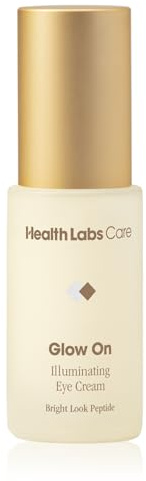 Health Labs Care Aufhellende Augencreme Glow On Gegen Augenringe mit Koffein Verbessert die Mikrozirkulation der Haut um die Augen Glättet Augenpartie 15 ml