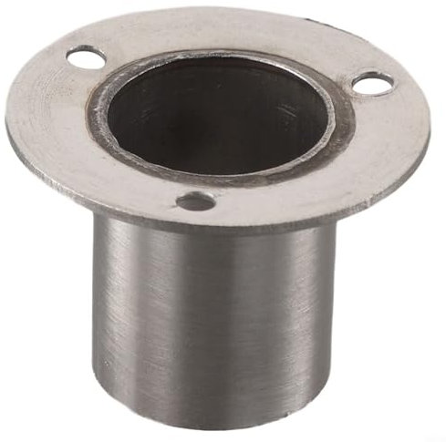 Raccord de bride de tube en acier inoxydable poli pour vis de verrouillage mural (19 mm)