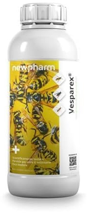 Newpharm VESPAREX – Insetticida 200 ml per vespe e calabroni, mosche, moscerini della frutta Attrattivo biocida per trappola Vesparex – Repellente per vespe professionale e domestico per esterni –