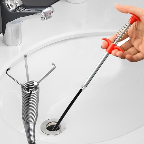 Kaluly Pinze per Artigli Flessibili 56cm, Pinze Artiglio Flessibile, Sonda Sturatubi con Pinza, Pinza Telescopica Prendi Oggetti Stura Lavandini e Scarichi Spirale per Cucina Lavandino Bagno