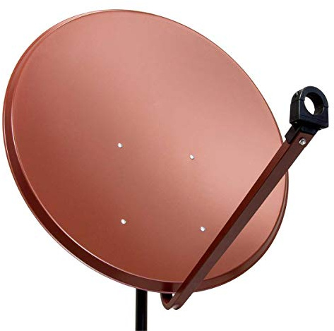 Premium X PXS100 Satellitenschüssel 100cm Stahl Ziegelrot Satellitenantenne SAT Spiegel mit LNB-Tragarm und Masthalterung
