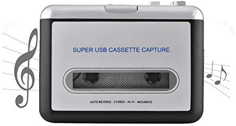 USB Kassette auf PC MP3, Plug & Play, Audioausgang CD Umschalter Konverter. Audio Musik Player mit Kopfhörern