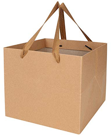 10-pack kraftpapper presentpåsar med handtag stora papperspåsar födelsedagsfest väskor brun presentpåsar papperspåsar återanvändbar pappersbärkasse presentpåsar för födelsedag bröllop te fest shopping firande