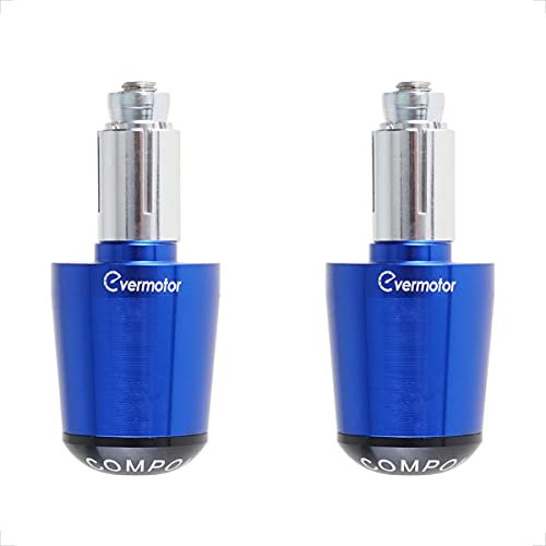 Evermotor Manillar CNC para Motocicleta, Tapas de Aluminio para Manillar de Motocicleta para la mayoría de los Bordes del Motor/Gris Azul Marino