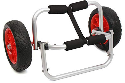 Carro de kayak plegable con ruedas grandes de 10 pulgadas, canoa, surf, barco, canoa, capacidad de peso de 65 x 35 x 33 cm