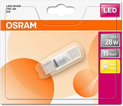 Osram 3 x ST Pin LED Lampe G9 2,6 W Ersetzt 28W Glühbirne Warmweiß 2700K EEK A++