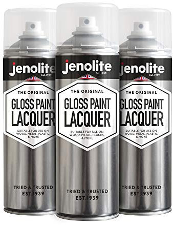 JENOLITE Klarlack Spray | GLÄNZENDES FINISH | 3x500ml | Transparenter Mehrflächen-Spray | Klarlack-Schutzspray | Verhindert Korrosion und UV-Schäden | Vergilbt nicht