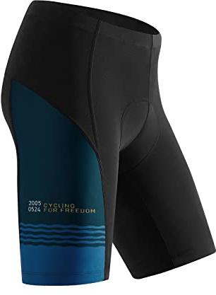 Santic Ciclismo Pantaloni Imbottiti Uomo Bicicletta Pantaloncini Blu EU L