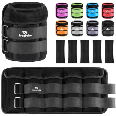 Fragraim Viktmanschetter, justerbara vikter för ben och armar, par (2 förpackningar) 1,5 kg/2 kg/3 kg/4 kg/5 kg/8 kg/10 kg, handledsvikter, fotvikter set