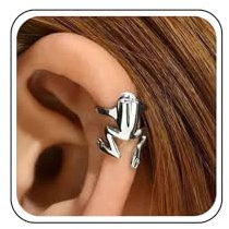 Inilbran Boho Frosch Ohrstecker Silber Flog Knorpel Clip Ohrringe Vintage Wrap Fake Springendes Tier Kein Piercing Schmuck Für Frauen Und Mädchen