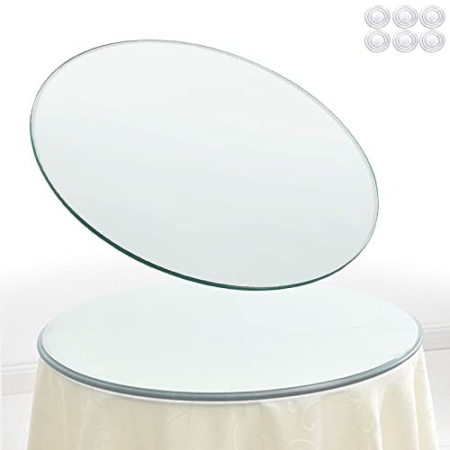 WORDFUN Tablero Superficie Redonda De Mesa, Cristal Redondo Tablero De Mesa Templado, Irrompible, Robusto Y Duradero, para Mesas De Hotel, Banquetes Y Familiares, Cristales A Medida