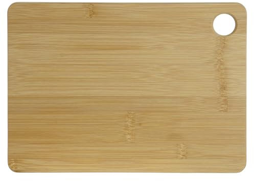 SOLTY - Tabla de Cocina de Bambú 30x20 cm | Tabla de Cortar Antibacteriana y Ecológica para Pan, Carne, Verduras y Frutas | Madera Resistente y Compacta | Diseño Minimalista y Duradero