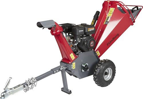 Benzin Holzhäcksler Asthäcksler Gartenhäcksler Schredder 5,6 PS für Äste und Holz bis 100 mm - mit Kugelkopfkupplung für Quad und Rasentraktor