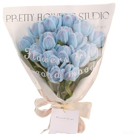 Formen Sie Ihre eigenen schönen Tulpensträuße mit diesem lustigen Bastelset (blau)