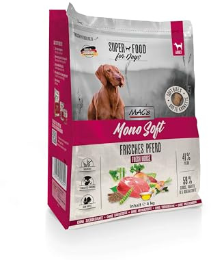 Mac's Cibo Semiumido per Cani | Texture Morbida | Alto Contenuto Di Carne | Vari Sapori | (4Kg, Cavallo)