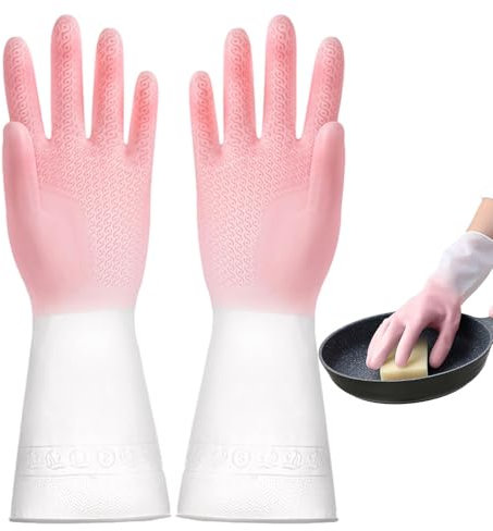 Guanti in gomma per la pulizia - Guanti da cucina per stoviglie e stoviglie | Guanti per la pulizia domestica resistenti, guanti impermeabili per cucinare, stoviglie e manutenzione domestica