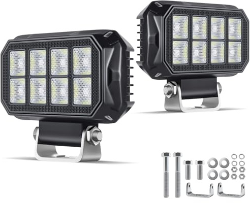 antom 2 pezzi fari led trattore 172W 9-60V 20400 Lumen faro LED IP68 impermeabile faretti led 12v per escavatori, trattori, rimorchi, ATV, camion, veicoli fuoristrada, moto
