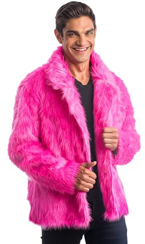 Chaks - Manteau en fausse fourrure, veste courte en fourrure pour soirées | Tenue pour carnaval, festivals et soirées à thème, veste en fausse fourrure courte pour déguisements et événements