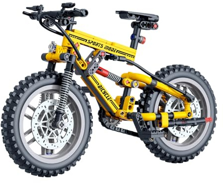 SymGrpu Mode sport - Lot de 240 blocs de construction pour vélo de montagne - Techinik - Modèle de vélo - Cadeau pour adultes - Décoration de bureau à domicile