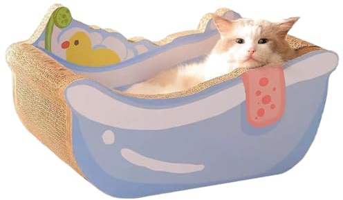 Combo de tabla de rascar para cama de gato, cojín suave, rascador de cartón, lugar de descanso para mascotas, tapete de actividad para jugar para perros pequeños, gatos, decoración interior de la casa