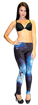 Insanity Galaxy Planets Universe Printed Leggings (Large/X-Large)