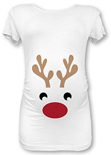 Babloo T Shirt Natale Maglia Premaman Natalizia Renna Manica Corta