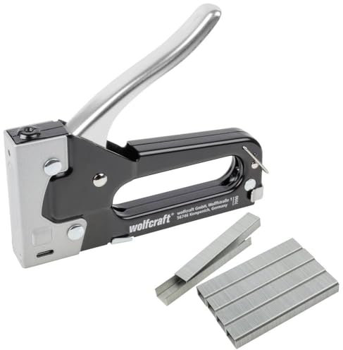 wolfcraft I Handtacker-Set tacocraft 6 I 7090000 I Tackerpistole für zahlreiche Arbeiten im Haushalt und Hobbybereich