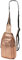 SH Leder echt Leder Damen unisex Brusttasche für Festival Reise mittelgross Hüfttasche Crossbody Bag Frauen Ledertasche 16x29cm Anita G545 (Rosegold)