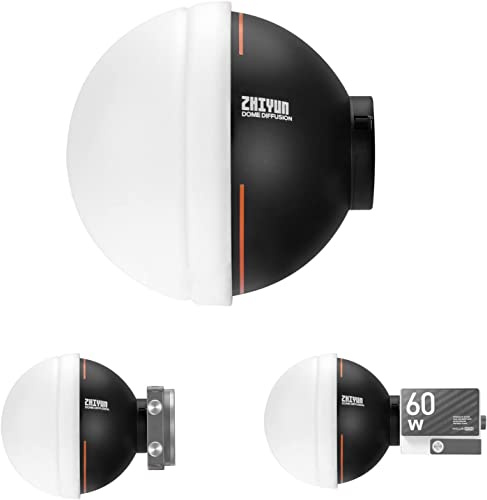 Zhiyun Dome Diffusion Light Modifier con riflettore ZY Mount per Zhiyun G60 Zhiyun X100 LED luce video (grande riflettore e diffusore)