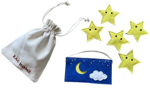 Nursery Rhyme Twinkle Twinkle Little Star Finger Puppet with Numbers 1-5 at the back – Fun and Educational Counting Toy for Toddlers and Preschoolers…