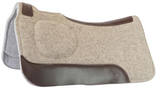 Sottosella Feltro Silver Horse Inserti Cuoio, Morbido e Resistente, Indispensabile per Proteggere Il Cavallo da Traumi e Shock Eccessivi