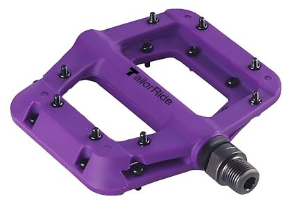 Universelle Fahrradpedale, 9/16 Zoll - DU/Dichtlager - 16 rutschfeste Stifte - Mountainbike-Pedale, Plattform-Pedale, für Mountainbikes, BMX, Rennräder (Purple)