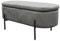 byLIVING Bank NOVA/Samt/Metall schwarz pulverbeschichtet/Polsterbank mit Stauraum/B 95, H 42, T 37,5 cm (Samt, grau)