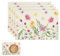 4 Stück Set Blumen Schmetterling Frühling Platzsets, 30x45cm Küche Tisch Dekoration Urlaub Dekor Platzsets Waschbar Platzdeckchen Baumwolle Leinen tischsets Stoff für Küche Drinnen Party