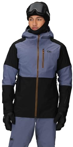 Outdoor Research Men's Hemisphere Team GORE-TEX 3L Jacket | Waterproof Ski Shell, Uninsulated, Lightweight & Breathable, Summit/Black, L